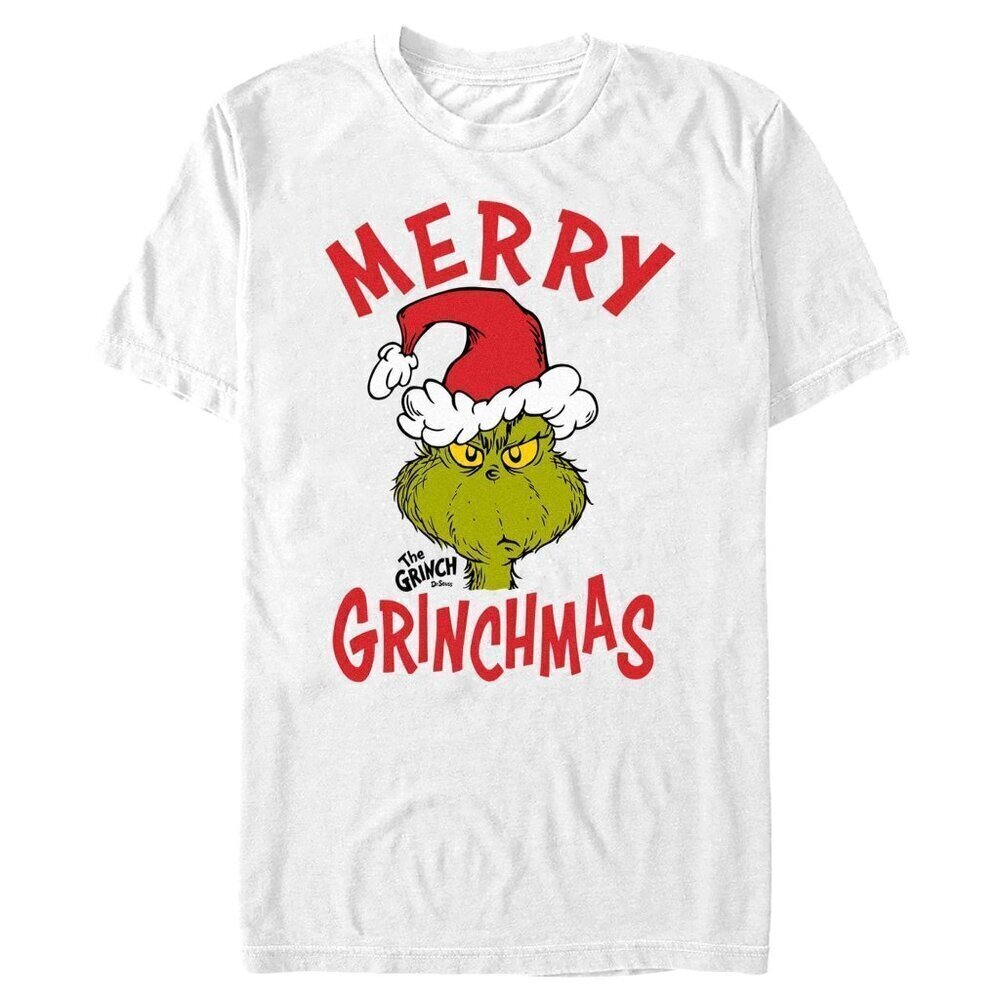 Dr Seuss Merry Grinchmas T-Shirt Holiday Christmas Graphic Funny Gift Tee
